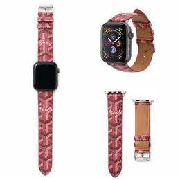 Correa de reloj de moda de lujo de diseñador adecuada para Apple Watch con Apple iwatch 1/2/3/4/5/SE/6 generación cuero europeo común 38/41/42/42/44/45/49 mm