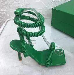 2022 wired stretch women roman summer sandals high heeled party dress pumps dark blue green cross strap casual beach outwear walki5571093