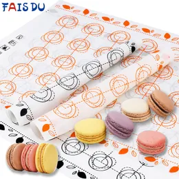 Baking Moulds FAIS DU Silicone Mat NonStick Macaron Fondant Bakeware Cookie Pad Oven Home for Cakes Pastry Tools Rolling Dough Mats 230923