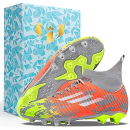 Bequeme Fußballschuhe für Kinder, hohe Qualität, für Herren und Damen, TF AG FG, Fußballschuhe, für Jugendliche, Jungen und Mädchen, professionelle Trainingsschuhe, Orange, Blau