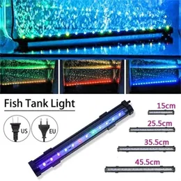 Aquariums Lighting 1525.535.545.5Cm Waterproof Air Bubble Lamp LED Aquarium Fish Tank Light Submersible Light Making Oxygen 230925