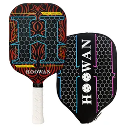 Tennis Rackets Hoowan Goblin Pickleball Paddle Fiber 3K Racket ofensivo sem superfície áspera 16mm 230925