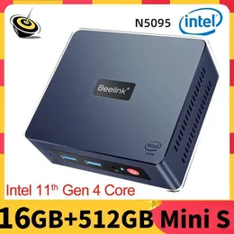 Mini PC Beelink Mini S Win 11 Mini PC Intel 11a generazione Jasper Lake N5095 DDR4 8G 128G 16GB 512GB SSD Dual Wifi BT4.0 1000M LAN Desktop 230925