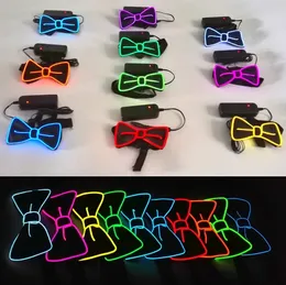 Светящийся светодиодный галстук-бабочка для мужчин и женщин, неоновый вентилятор, светящийся на день рождения, музыка для ночного клуба, косплей, костюм, декор, аксессуары