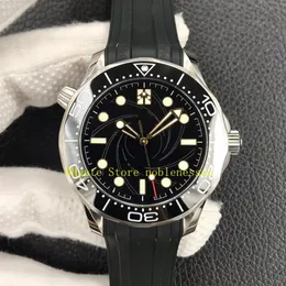 Super vs Factory Cal 8806 Automatic Movement Watch Men 42mm Black Dial Ceramic Bezel 300M 007 Limited Edition Sapphire Glas237p