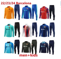 2023 Yeni Barcelona Oyuncu Versiyonu Futbol Trachsuit Barca Set Yetişkin Erkek Eğitim Takımı 22/23/24 Erkek ve Çocuk Takibi Camisetas Ansu Fati Pedri Lewandowski