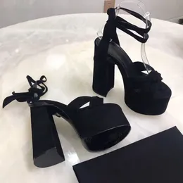 New waterproof platform, super high heels, strappy sandals, classic upper bow design, high-end luxury jewelry