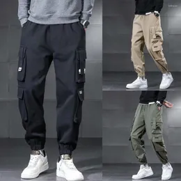 Pantaloni da uomo 2023 Moda Versatile Cargo Tasche laterali Pantaloni casual Maschio Hip Hop Harem