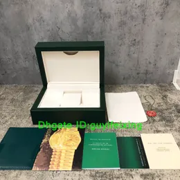 Mens Green Watch Boxes GMT 케이스 DAY DATE WATCH DHGATE BOX GIFT DATEJUST 케이스 시계 요트 시계 소책자 카드 Oyster Watch EX246I