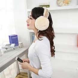 Fêmea de pelúcia inverno earmuff quente orelha muffs fones de ouvido meninas earmuffs música fones de pele do falso earmuffs281b