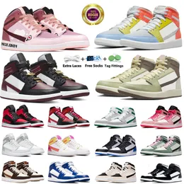 2024 1 1s mid Basketball Shoes Candy Crimson Tint Customization Gold Pendants Digital Arctic Pink Barely Orange Game Royal men women Trainers Sports Sneakers GAI