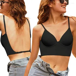 Womens Shapers Push Up Bra Backless Women Bras Low Cut Sexy Plunge  Brassiere Open Back Wedding Underwear Invisible Seamless Deep V Lingerie  From Hogon, $10.02