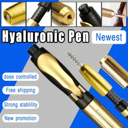 New 2In1 Meso Gun Hyaluron Pen 0.3Ml 0.5Ml Head Gold Hyaluronique Acid Pen Lip Filer Jnjector Noninvasive Nebulizer