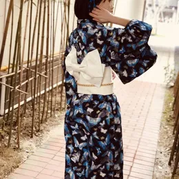 Ubranie etniczne Japońska tradycyjna strój kimono Kobieta Kobieta Yukata Women Haori Japan Gejsha Costume Obi Kimonos Woman 2023 FF2051