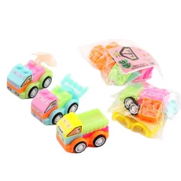 24 pezzi puzzle fai da te blocchi di costruzione automobili giocattoli veicolo da costruzione bambini baby shower regali per feste di compleanno borsa per bomboniere Pinata