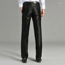 Męskie garnitury męskie spodnie Formalne spodnie rozciągnij Slim Pantalone Hombre Wedding Solid Color Sudy