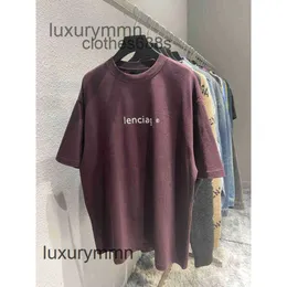 Men Sweaters Fashion Couples Summer T Shirt balencigss Spring and Summer High Version b Home Letter r Stard Offset Os Off Shoulder Cover Round Neck WTKH