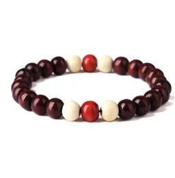 New Fashion Mens Natural 8mm Wooden Beaded Root Chakra Jewery Hip Hop Beads Bracelets Buddha Word Jewelry For Men Women Gifts2068649
