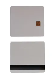 10pcs White SLE4442 contact chip pvc smart card with 84mm Hico magnetic stripe3652957