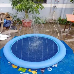 Bath Toys Inflatable Water Spray Mat Non-Slip Pet Outdoor Pet Playing Bath For Summer Pool Games Play Toy Sprinkle Mat 230923