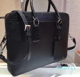 Bolsa de designer de luxo masculina maleta de couro bolsa de grande capacidade sacos para portátil carta de negócios triângulo