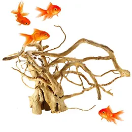 Aquariums Aquarium Plants Natural Tree Driftwood Branches Fish Big Size Tank Aquarium Background Decoration For Small Fish Hiding 230925