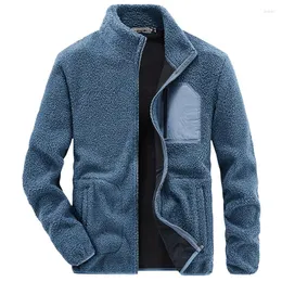 Giacche da uomo Inverno Uomo Tinta unita Cerniera Cappotto in pile soffice Pelliccia Orsacchiotto Caldo Felpa larga coreana Giacca maschile Putwear Abbigliamento uomo