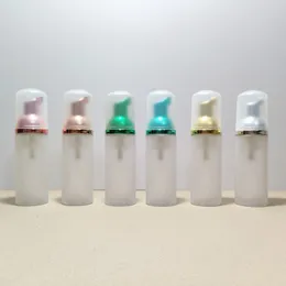 60 ml 2oz Frosted Foam Dispenser Bottle Plastic Refillable Mini Foaming Soap Dispenser Pump flaskor