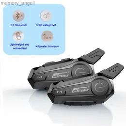 Walkie talkie x1 plus motorcykelhjälm intercom headset bluetooth ipx6 vattentät moter interphone för 2riders 1000 m interphone kommunikatör hkd230925