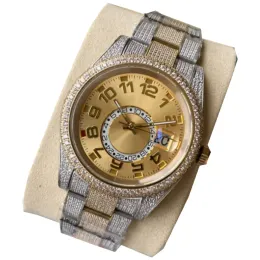 ダイヤモンドウォッチメンズウォッチ42mm自動機械式時計腕時計モントレデフクステンレスステンレス鋼