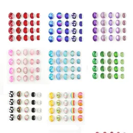 Acrylic Plastic Lucite Wholesale Diy European Beads Big Hole Resin Lampwork Murano Glass Bead Fits Women Bracelets Jewelry Making Pser Dhsyl