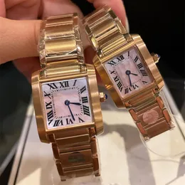 Kvinna Watch Quartz Watches Herrens armbandsur Diamond Couple Wristwatches 30mm och 25mm rostfritt stål Remsdesign296s