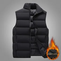 Men's Down Cotton Jacket Vest Jacket Autumn and Winter Thickened Plush Insulation New Couple Trend Brand Loose Cotton Jacket