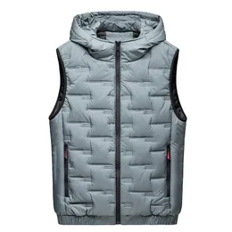 Men's Vests FallWinter Casual Trendy Sleeveless Stand Collar multicolor Warm Hooded Vest s 230925