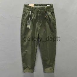 Men's Pants HIQOR 2023 Spring Autumn Men Pure Cotton Men Cargo Pants Korean Style Male Casual Loose Belt Mid Waist Man Trouser Plus Size 38 J230926