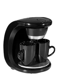 110V/220V 450W Household Electric Steam Drip Coffee Maker Automatic Dual Cup Coffee Machine Dual-use American Coffee Tea Machine