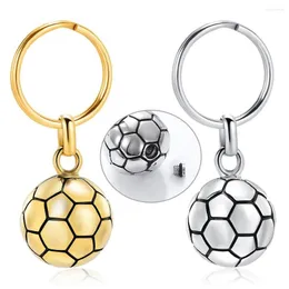 Keychains Wholesale Keychain Stainless Steel Customized Football Shape Fashion Openable For Human/Pet Ashes Memorial Cremation Jewelry