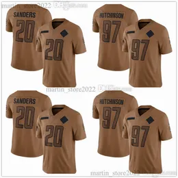 2023 Salute To Service Limited Jerseys 20 Barry Sanders 97 Aidan Hutchinson 16 Jared Goff 14 Amon-Ra St. Brown 9 Jameson Williams 46 Jack Campbell 58 Penei Sewell