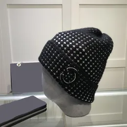 Casquette tricotée en laine pour femmes, chapeau de luxe, mode, ceinture d'hirondelle, casquettes de crâne, marque avec lettres, chaud pour l'hiver, Habbly182U