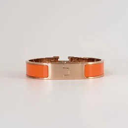 Klassieke Designer Armband Stalen Bangle Luxe Merk 18K Rose Gold Armbanden Dames 12MM Breed met Geschenktasje ERSL