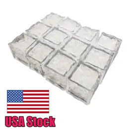 USA Stock Night Lights 960 Pack Multi Color Light-Up LED Ice Cubes with Changing and On Off Switch Party Lamp Colorful Glowing Blo287T