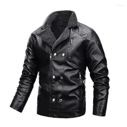 Mäns päls vintage jacka läder rockar män sammet krage casual päls motorcykel pu plus size chaqueta cuero hombre