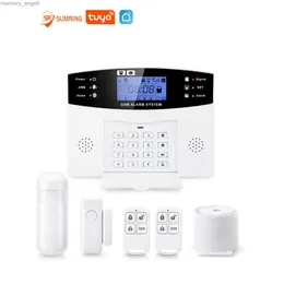 알람 시스템 실시간 모니터링 제어 홈 보안 원격 보호 GSM+WiFi 무선 주택 강도 보안 경보 시스템 YQ230926