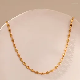 Choker Ccgood Gold 18 K Naszyjnik z łańcuchem nosem Świni dla kobiet Prezent Wysokiej jakości metalowe minimalistyczne naszyjniki