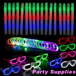 Other Event Party Supplies Led Foam Sticks LED Light Up Toys Party Favors Glow in the Dark Party Supplies Neon Sunglasses LED Bracelets Wedding Decoration 230925