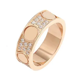 Ringar Carttiers Designer Luxury Fashion Women and Manthree Rows of Diamond Full Sky Star Ring Wide and SMRARE EDITION MED DIAMOND ROSE GOLD PAR RING