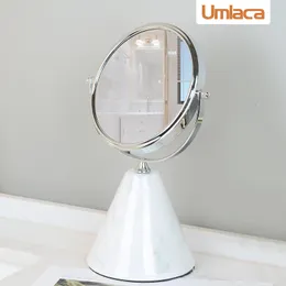 Oggetti decorativi Figurine Specchio per il trucco 3X Ingrandimento Flessibile Doppio Lato Specchio cosmetico Antiscivolo Desktop Decorazione della casa 230926