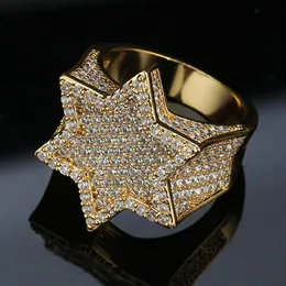 Luxury Designer Jewelry Mens Rings Gold Silver Green Hip Hop Jewelry Wedding Engagement Ring Iced Out Bling Diamond Championship H289D