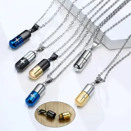 Chains Cross Hollow Necklace Personality Pendant Necklaces Chain Perfume Bottle Detachable