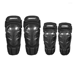 Motorcycle Armor 4pc Knee Pads Carbon Fiber Elbow Motorcross Racing Anti Fall Protecetor Leg Riding Guard MADBIKE K022